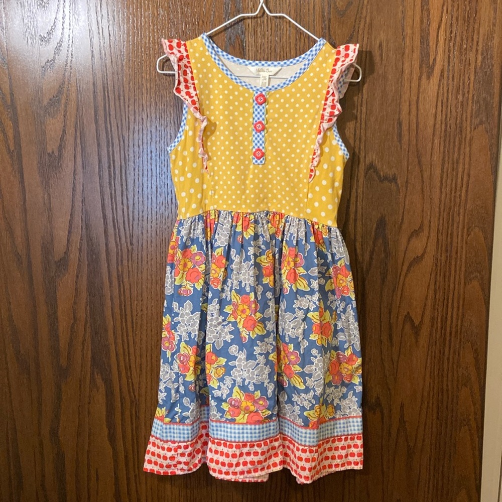 Matilda Jane Girls Sleeveless Ruffle Sleeve Dress / size 10